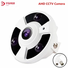 

180 Degree Analog AHD CCTV Camera Metal Dome Vandalproof 1.7mm Fisheye Lens 5MP MINI Camera
