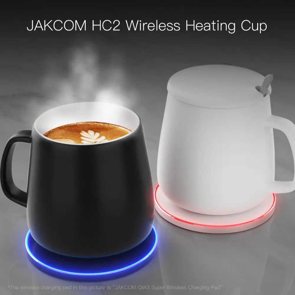 JAKCOM HC2 Wireless Heating Cup Match to watch 5 cable charger wireless headphone stand rgb unique gadgets mobile