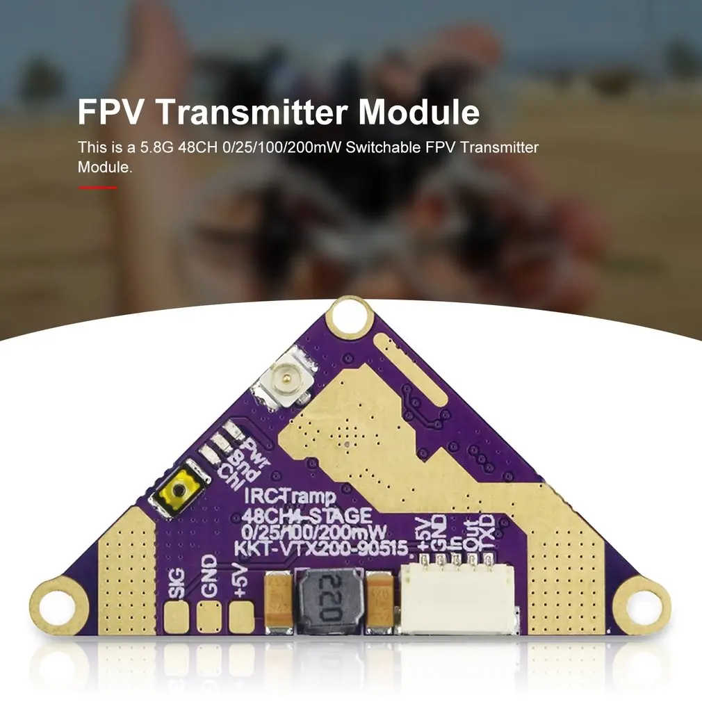 KKT-VTX200 5,8G 48CH 0/25/100/200mW переключаемый fpv-передатчик для 25,5 мм AIO F411E12A FC RC Дрон FPV гоночный Дрон