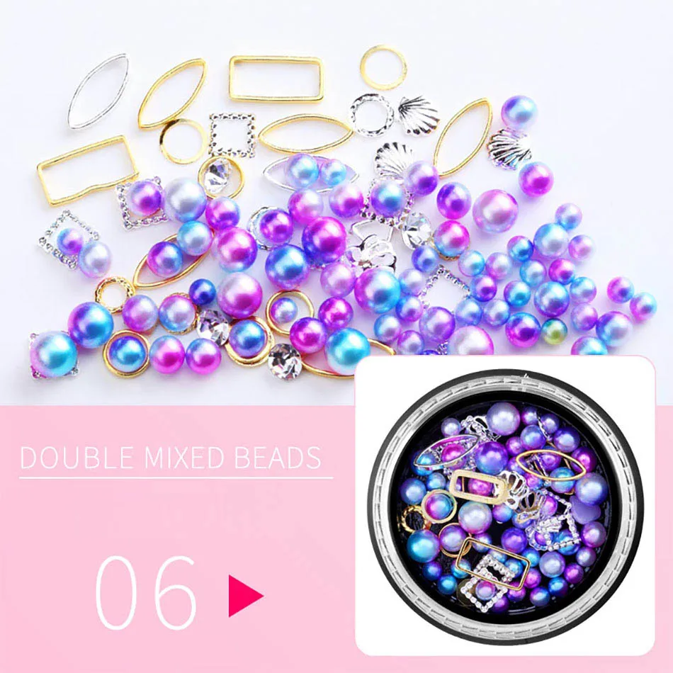 MORDDA 12 Style Crystals Mix Rhinestone Decoration For Nails Design Crystal Nails Art Decorations 3D Nail Jewelry For Manicurea - Цвет: E06