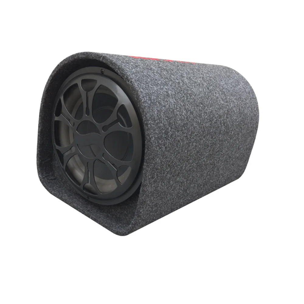 12V High Power Car Subwoofer Speaker 10 Inch Cylindrical Subwoofer Amplifier Car Universal Stereo Music Player Speaker