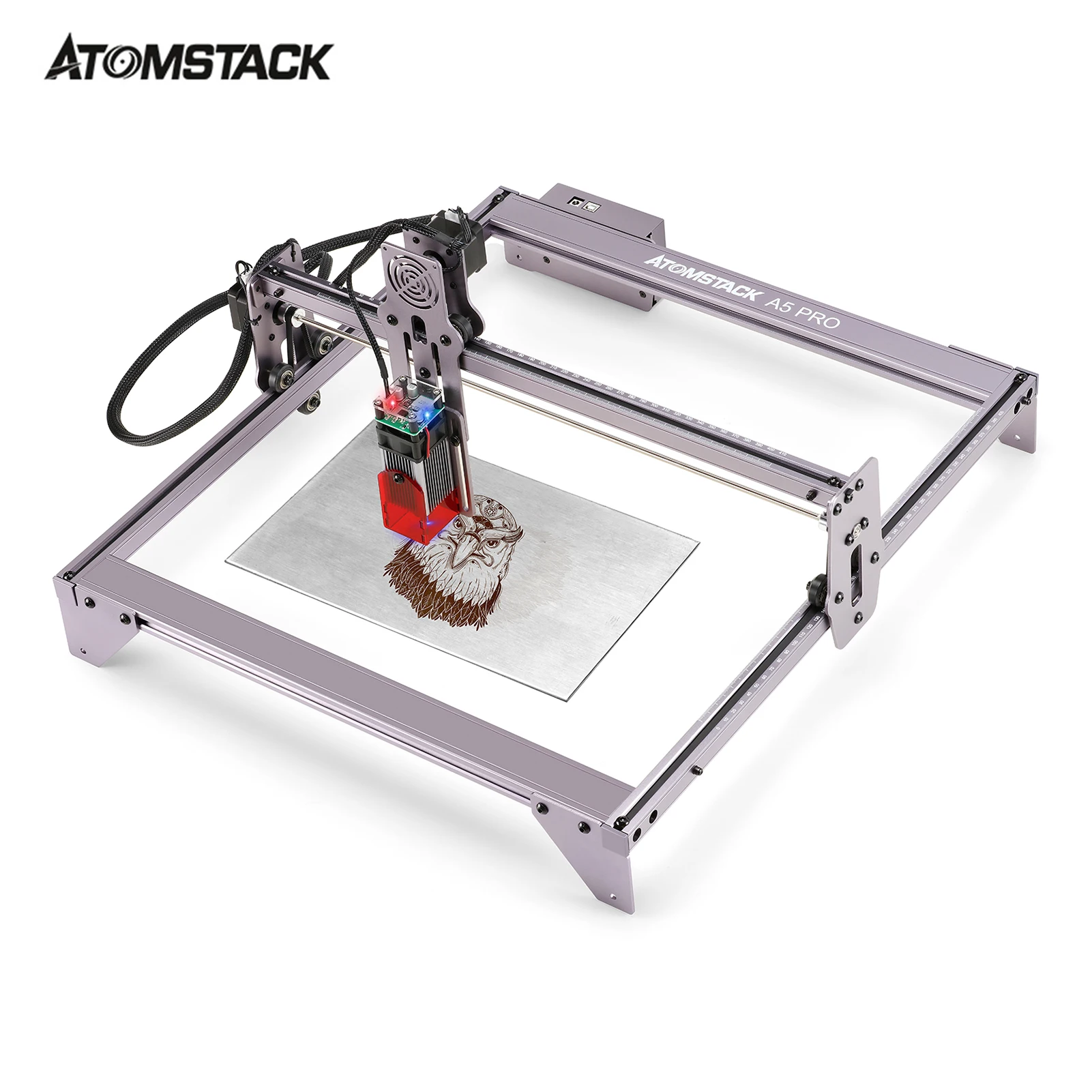 ATOMSTACK-grabador láser A5 Pro, 40W, CNC, máquina cortadora de grabado láser artesanal con tamaño de 410x400, enfoque fijo, se envía después de 5,10