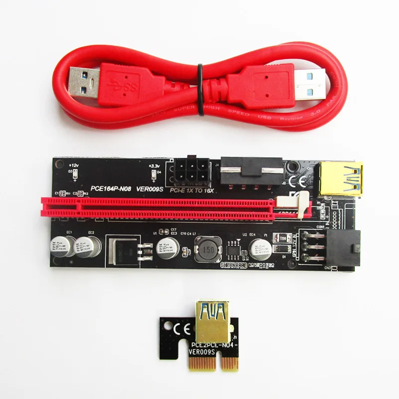 Компьютерная шина PCI-E Графика карты удлинитель кабеля адаптера USB3.0 PCIE1X для 16X