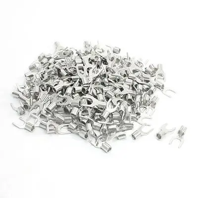 

200pcs Uninsulated Furcate Fork Terminals Cable Lug AWG 14-12 SNB3.5-5