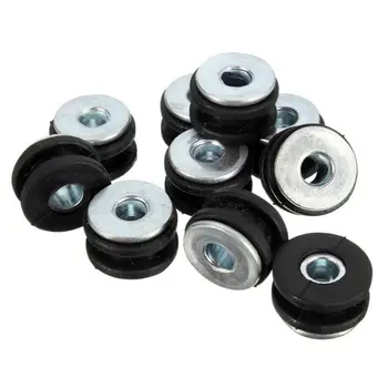 

20pcs Rubber Alloy Grommets Bolt Gaskets Machinery Motorcycle Fairing Headlight Bracket Shockproof Cushion Sleeve