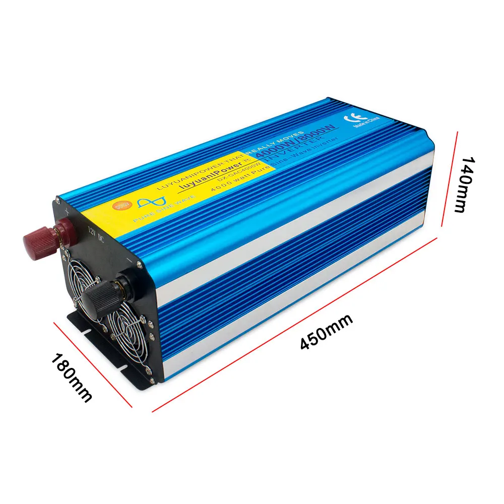 US $254.02 DC12V24V TO AC230V 8000W Peak Dual LED Dual AU US socket Pure sine wave power inverter with 31A USB Inverter Blue