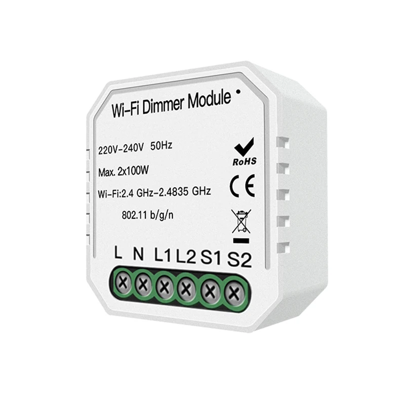 

WiFi Smart Dimming Switch 2 Way Dimming Switch 220-240V Graffiti Dimming Switch Tuya APP Work With Alexa Google Home