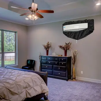 

1Pcs Novel Home Durable Fine Air Conditioner Wash Bag Hanging Machine Cover Cleaning Dust Cover Cleaning Cover Hotel Home A35