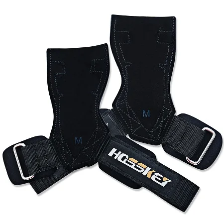 black Подъемные Захваты PRO weight перчатки из натуральной кожи синие лучшие сверхпрочные ремни альтернатива силовым крючкам обертывание запястья - Цвет: black