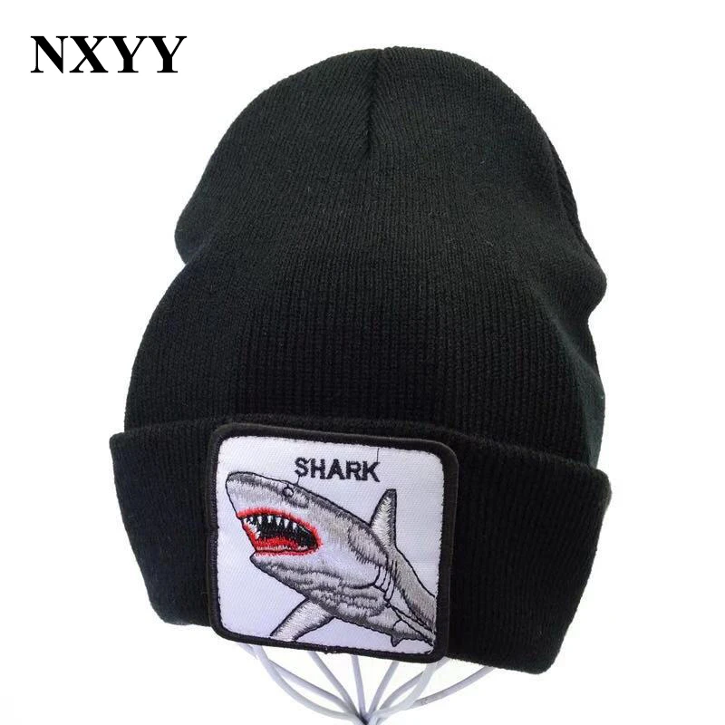 

NXYY New Knitted Winter Caps Women Men Soft Warm Beanie Cap Crochet Elasticity Animal Hats Skullies Shark Hats gorras Harajuku