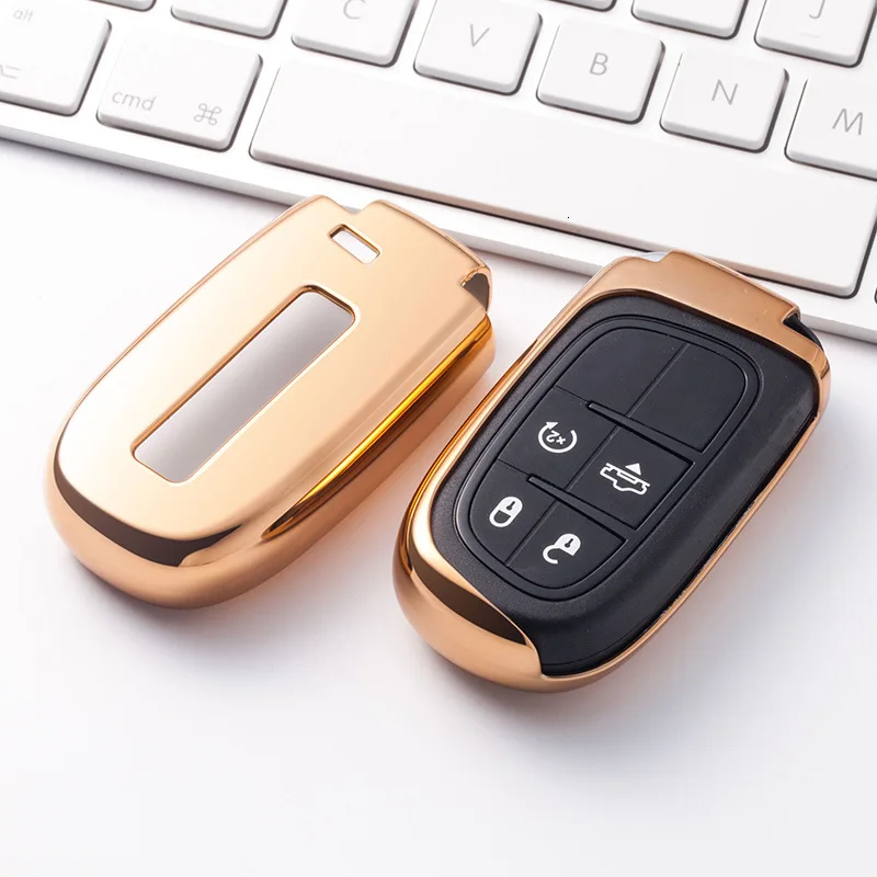 Чехол для ключей из ТПУ Jeep Renegade Grand Cherokee Dodge Journey Charger Chrysler 300C 200 300 Fiat freeont