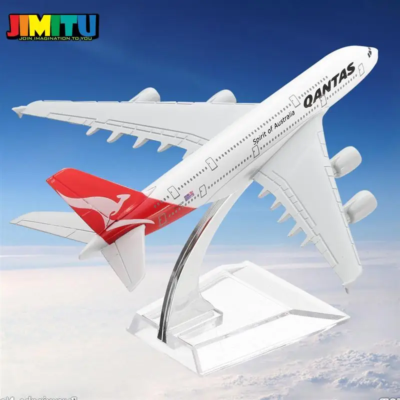 JIMITU металлическая модель самолета 16 см A380 австралийские весы Qantas настольная