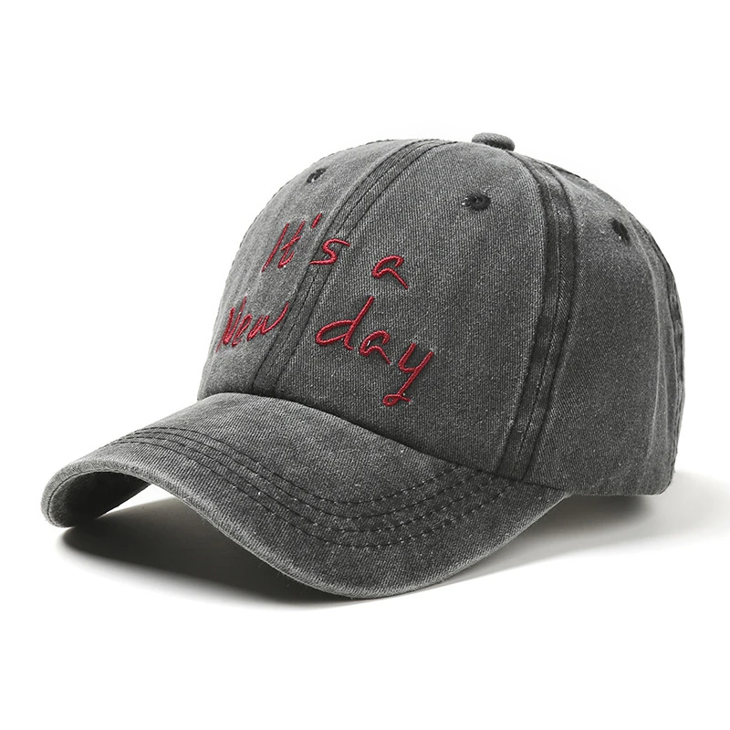 Это день мыть хлопок бейсбольная кепка для мужчин Мужская Шляпа Snapback шляпа для женщин Gorras Повседневная Кепка с вышивкой Кепка с надписью - Цвет: Black