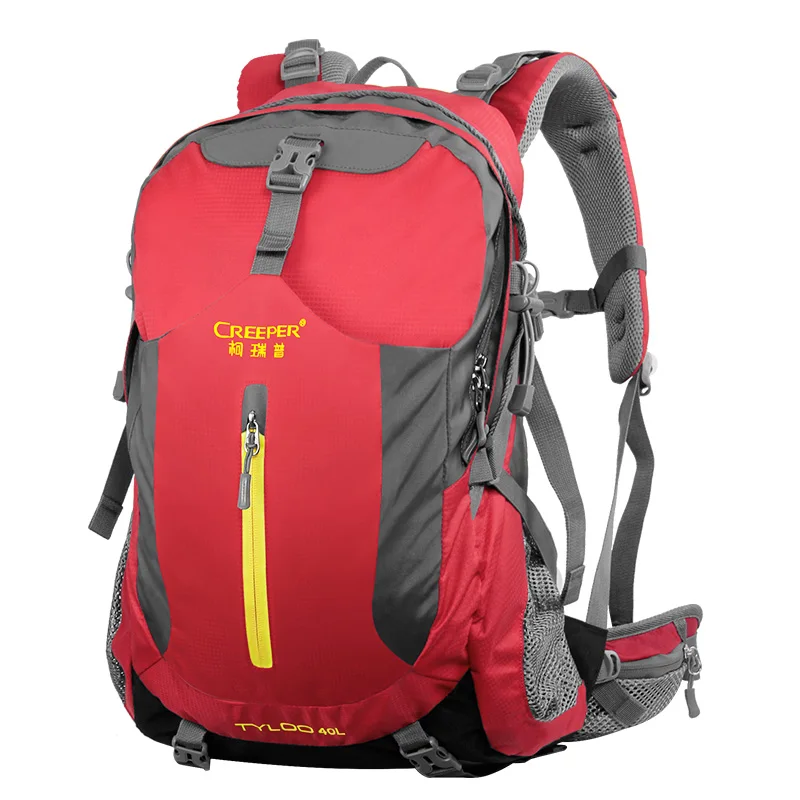 Водонепроницаемый рюкзак для скалолазания, рюкзак 40л, спортивная сумка для улицы, рюкзак для путешествий, походный рюкзак, Женский походный рюкзак для мужчин - Цвет: Красный