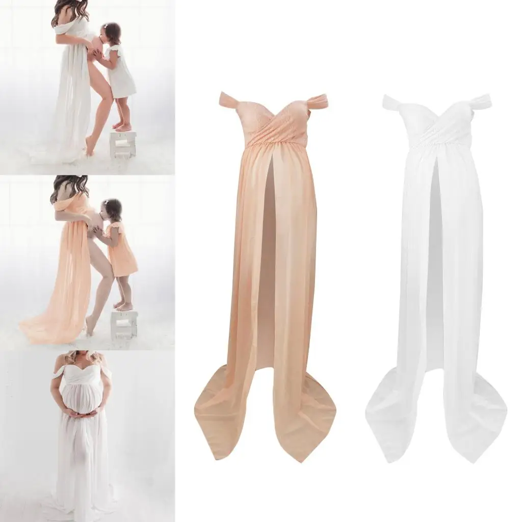 Sexy Maternity Dress Photo Shoot Chiffon Pregnancy Dress Photography Prop Maxi Gown Dresses For Pregnant Women