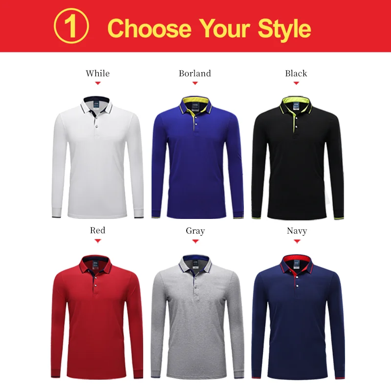 Рубашка поло YOTEE мужская с длинным рукавом индивидуальная футболка текстовым