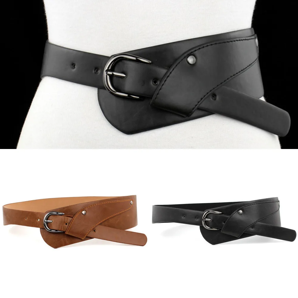 Модный широкий пояс для женщин высокого качества Ceinture Femme пояс Женский винтажный кожаный ремень с пряжкой широкий пояс-шарф