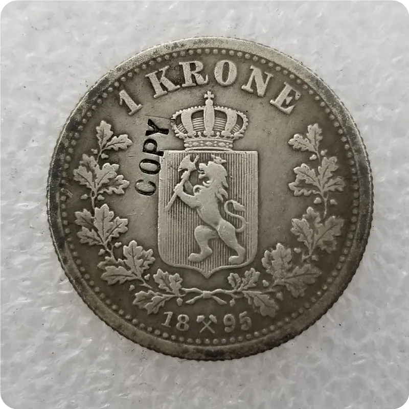 1895 1875-1904 NORWAY 1 KRONE COINS COPY - Цвет: 1895