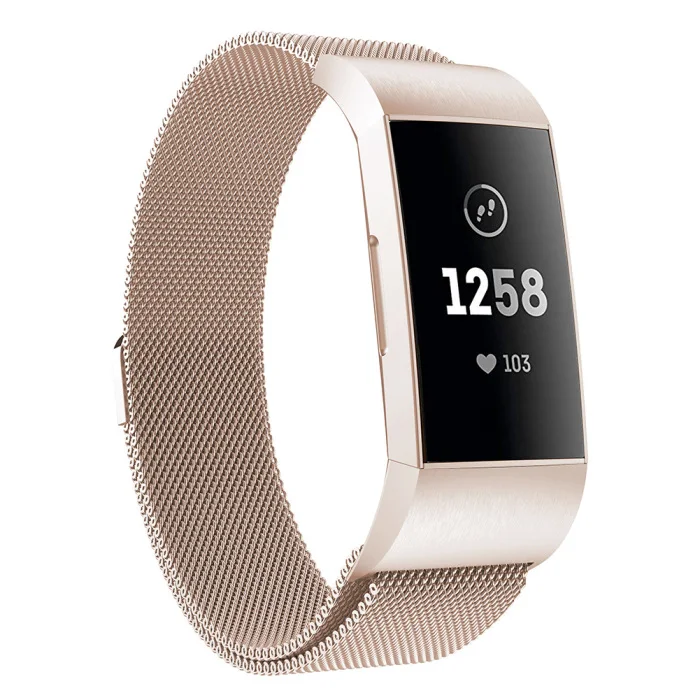 Сменный металлический браслет с магнитной петлей для FitbitCharger 3 VDX99