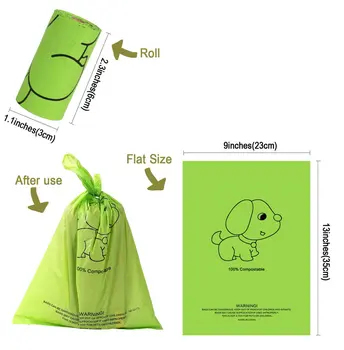 

8 Rolls Pet Plastic Waste Bag Thicken Pet Dog Waste Bags Garbage Durable Cleaning Portable Waste Bags