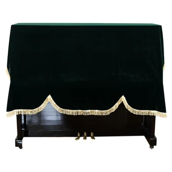 

Gold Velvet Protective Practical Dust Proof Foldable Piano Cover Soft Washable Home Universal Upright Vertical Anti Scratch