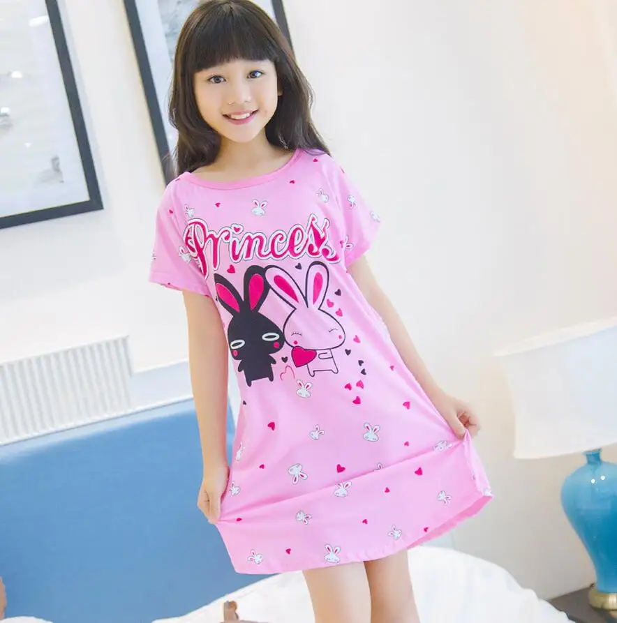 От 3 до 12 лет ночная рубашка для девочек; одежда для детей; Хлопковая пижама с длинными рукавами; Милая Детская домашняя пижама; платье принцессы; QW03 - Цвет: style 27