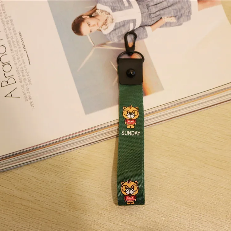 Sunday Wear Glasses Bear Webbing New Style Cartoon Animation Phone Case Keychain Handmade DIY Accessory Material