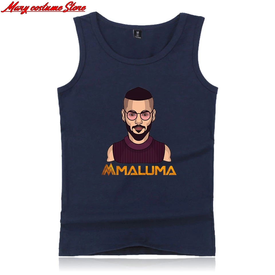 Maluma 2D Printing Cotton Fashion Men Tank Tops Summer Sleeveless Coat Hot Trend Casual Clothing Vest