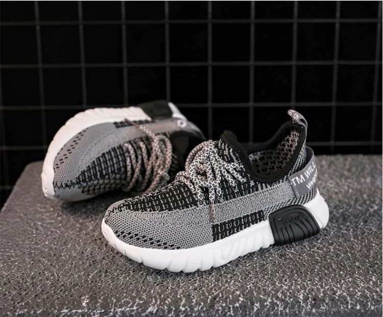 Обувь для девочек весна и AutumnNewStyleBoys'Shoes CasualShoesFlyloomShoesChildren обувь дышащая обувь студентов обувь