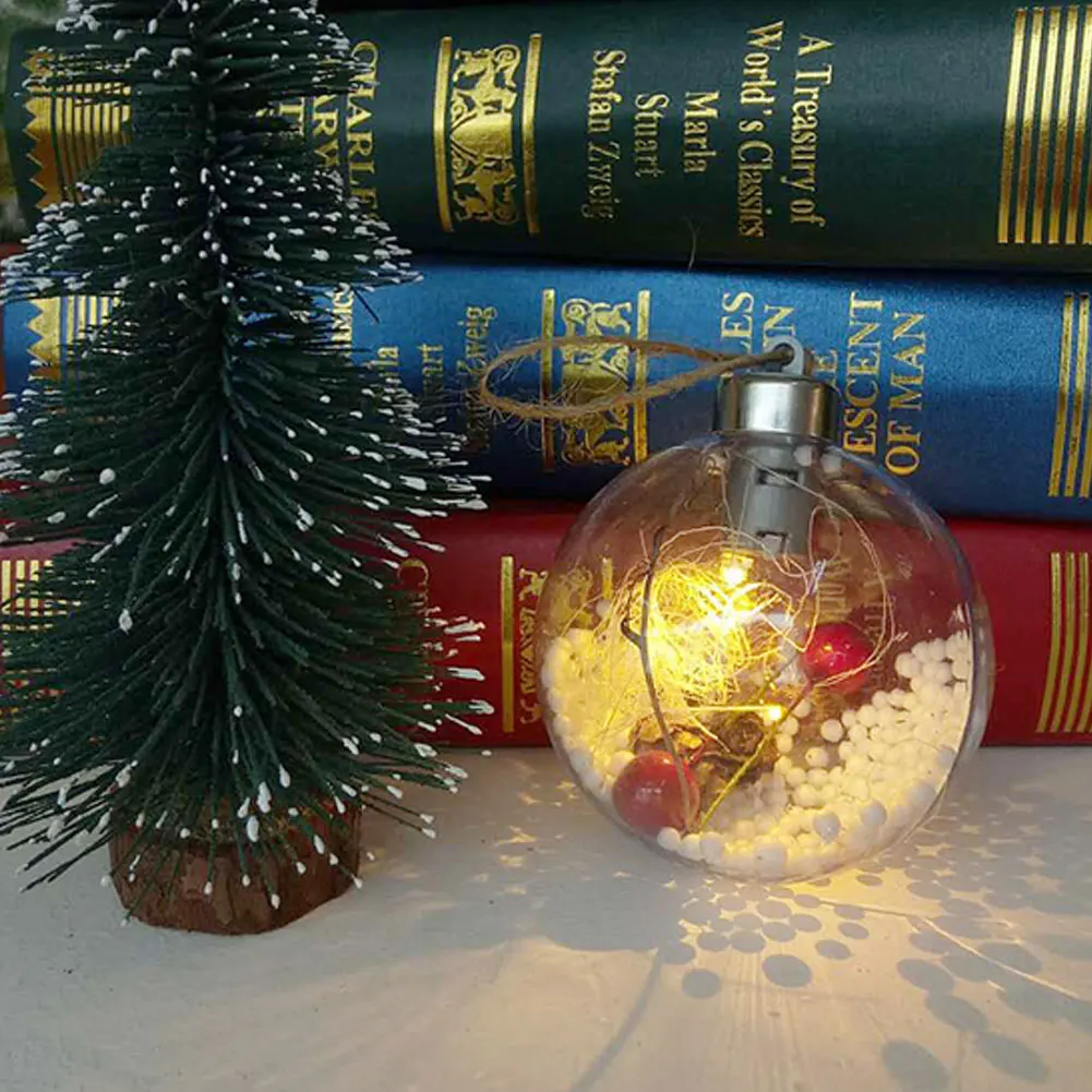 Елочные украшения Рождественские елочные шары с светодиодный подвесной подвеской рождественские предметы интерьера navidad
