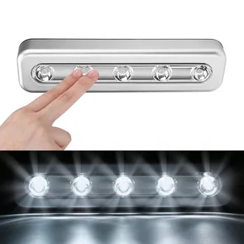 

5 LED Wireless Cabinet Light LED Energy-saving Lamps Closet Wardrobe Stair Kitchen Bedroom Drawer Light Freely Pasted