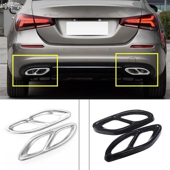 

3 color For Mercedes Benz A E C Class W213 W205 w176 GLC Car Rear Exhaust Tail Pipe Cover Trim Muffler Stainless steel Accessory
