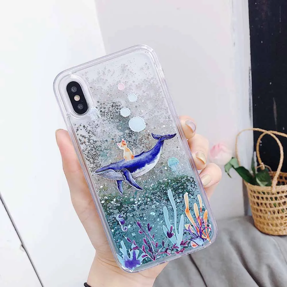 Жидкий чехол для huawei Nova 5/5i/Y9 Prime /Honor 10/20/8A/V20/7C мультяшный КИТ динамический Блестящий сверкающий мягкий чехол