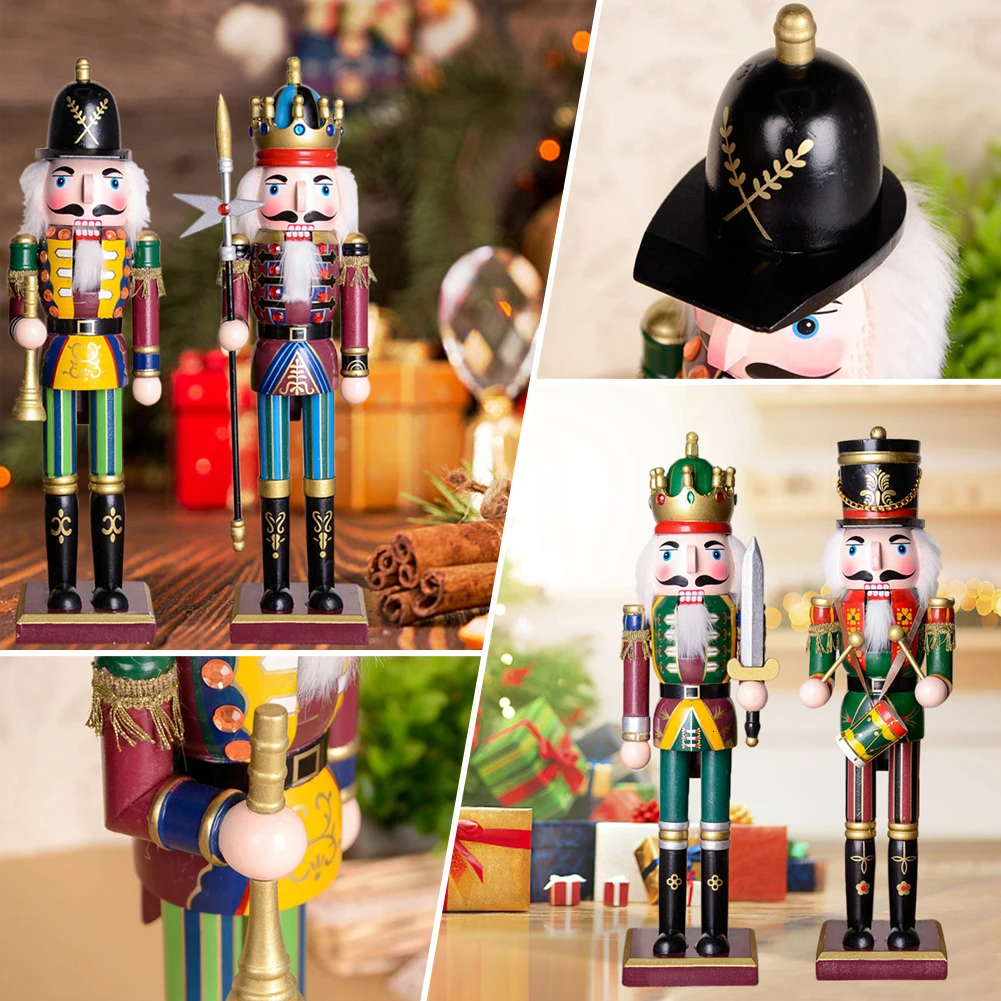 30 см деревянная кукла-Щелкунчик, фигурки солдата, винтажная кукла ручной работы, рождественский подарок, куклы, декоративные украшения, украшение для дома