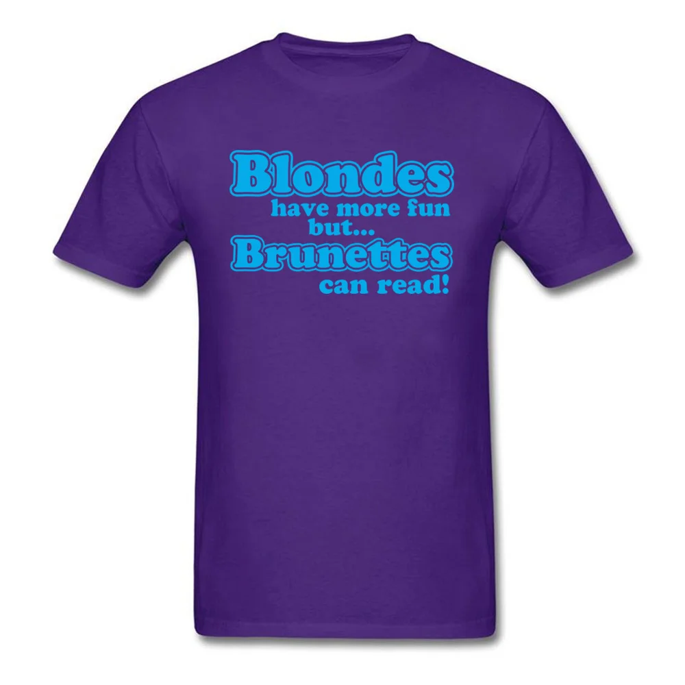 Blondes_Vs_Brunetes_2810 100% Cotton Men's Short Sleeve Tops T Shirt Geek April FOOL DAY T-Shirt Hot Sale Round Neck Tops Shirt Blondes_Vs_Brunetes_2810 purple