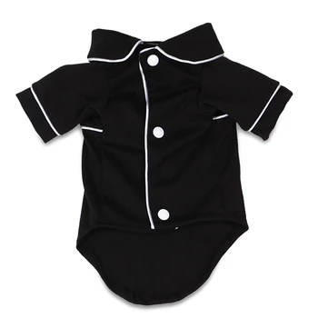 

Pet Dog Cat T-shirts Cotton French Pajamas Suitable For Small And Medium Dog/cats 2-legged Button Solid-colored Shirt