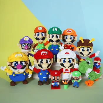 

Nintendo Mario Super Mario Make Small Building Block Compatible Micro Building Block Construction Toys Block Action Figure Toys