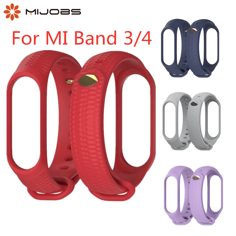Mi Band 3 4 ремешок силиконовые аксессуары для запястья Xiaomi mi Смарт часы спортивные