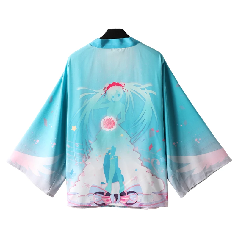 Brdwn Vocaloid унисекс Хацунэ Мику цветок свадебный автомобиль гонки рыцарь Haori плащ - Цвет: Wedding