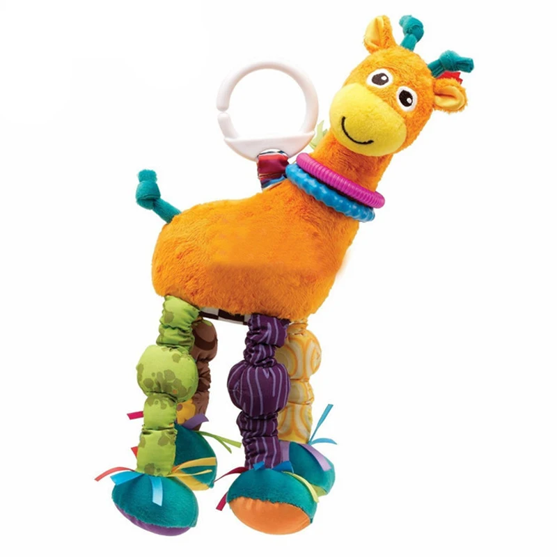 New Hot Sale Baby Giraffe Rattles Plush Doll Toys Newborn Infant Stroller Crib Bed Hanging Appease Baby Toys