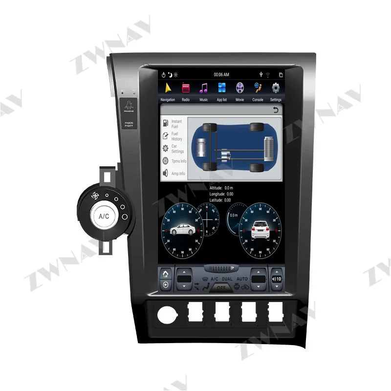 4G128G 13.6 inch PX6 Android 10 Tesla style HD screen Car GPS Navigation For Toyota Tundra Sequoia 2007-2013 Carplay Fast boot