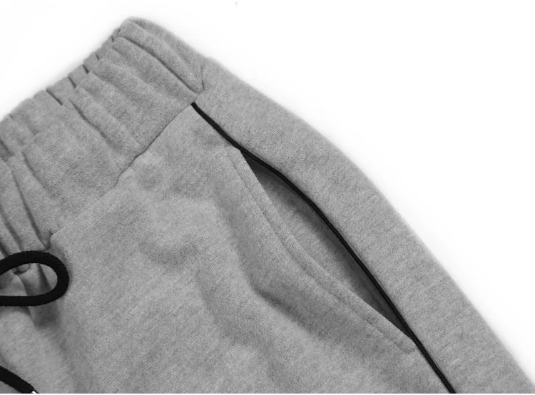 Осенние и зимние хлопковые утолщенные мужские спортивные повседневные штаны, свободные тонкие штаны для фитнеса K936