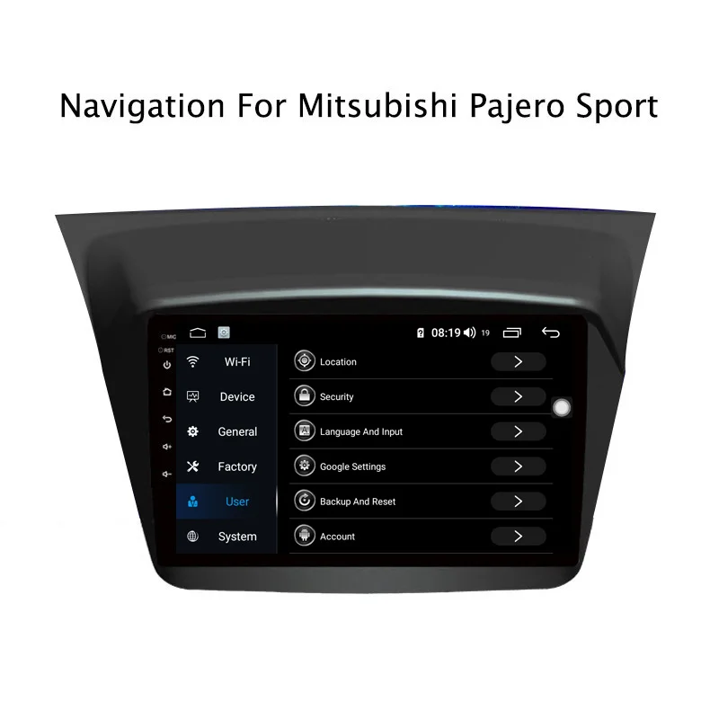 Discount Ectwodvd 9inch Andriod 8.1 Car DVD GPS For Mitsubishi Pajero Sport 2013-2017 4G RAM 64G ROM CarPlay DSP 4G LTE with WIFI 3