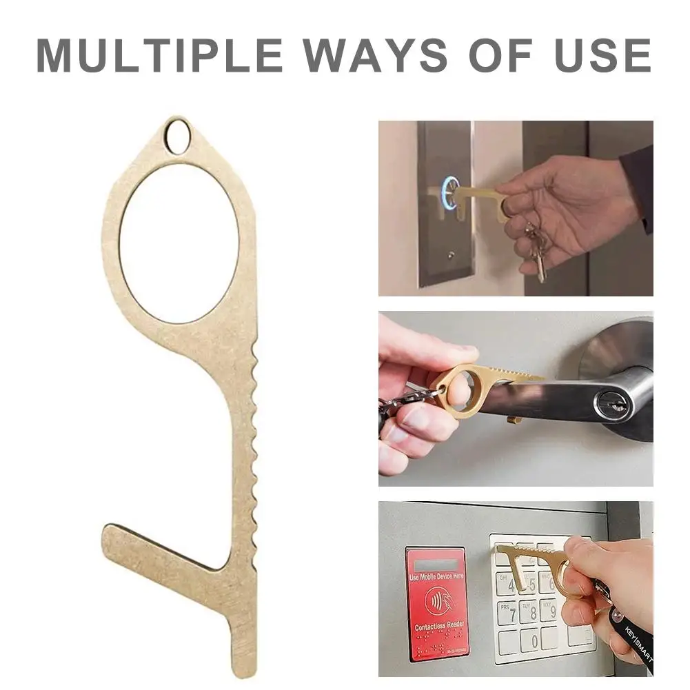 2PCS Silver CRAZY METALMAN Clean Key Contactless Public Door Opener No-Touch Safety Hand Tool for Pushing The Elevator Button Keep Hands Clean Keychain Aluminum 2PCS Silver CRAZY METALMAN Clean Key Contactless Public Door Opener No-Touch Safety Hand Tool for Pushing The Elevator Button Keep Hands Clean Keychain Aluminum