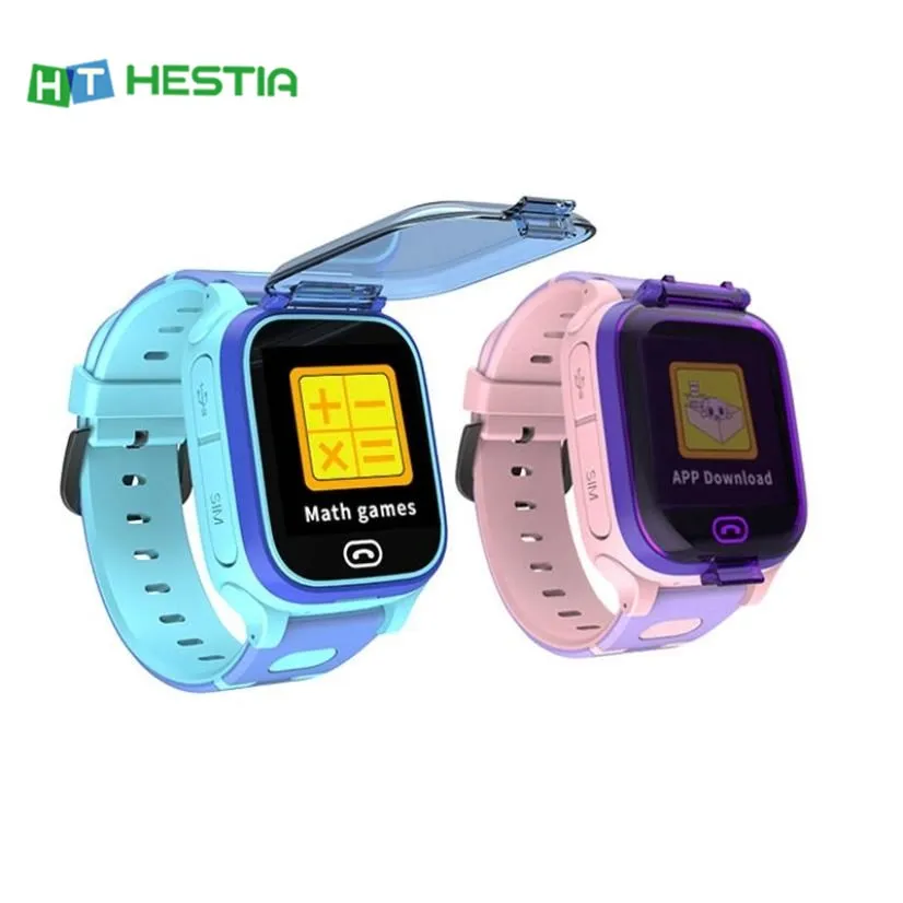 

M80 Multi-function Waterproof Kids Smart Watch Answer Call Flip Lid Silicone Strap LBS+GPRS Positioning Children Smart Bracelet