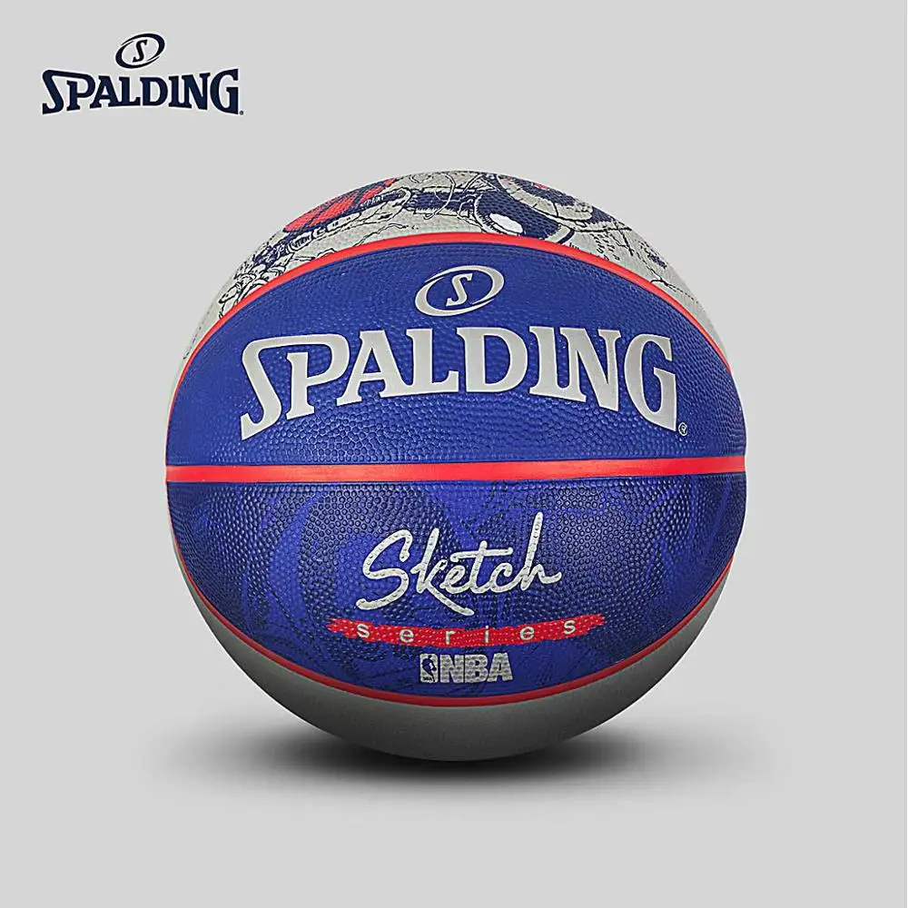 SPALDING NBA открытый робот эскиз Баскетбол Официальный Размер 7 резиновый мужской матч мяч баскетбол 83-677y