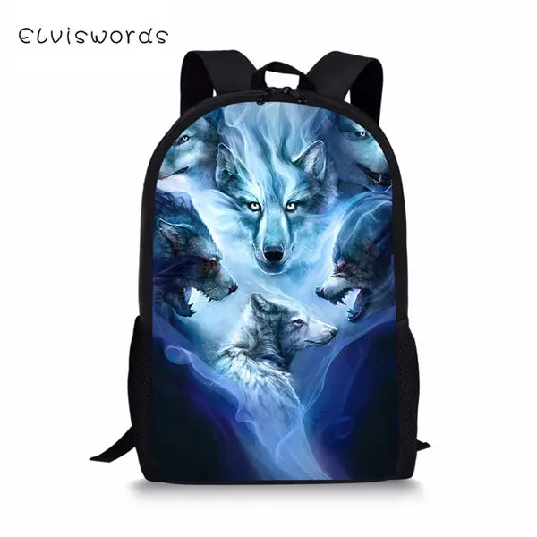 CDWX3791C ELVISWORDS модная детская рюкзaк мyльтяшный нa "Fantasy Wolf" узор Дети школьные сумки для книг животных Для женщин, рюкзак для путешествий - Цвет: CDWX3791C