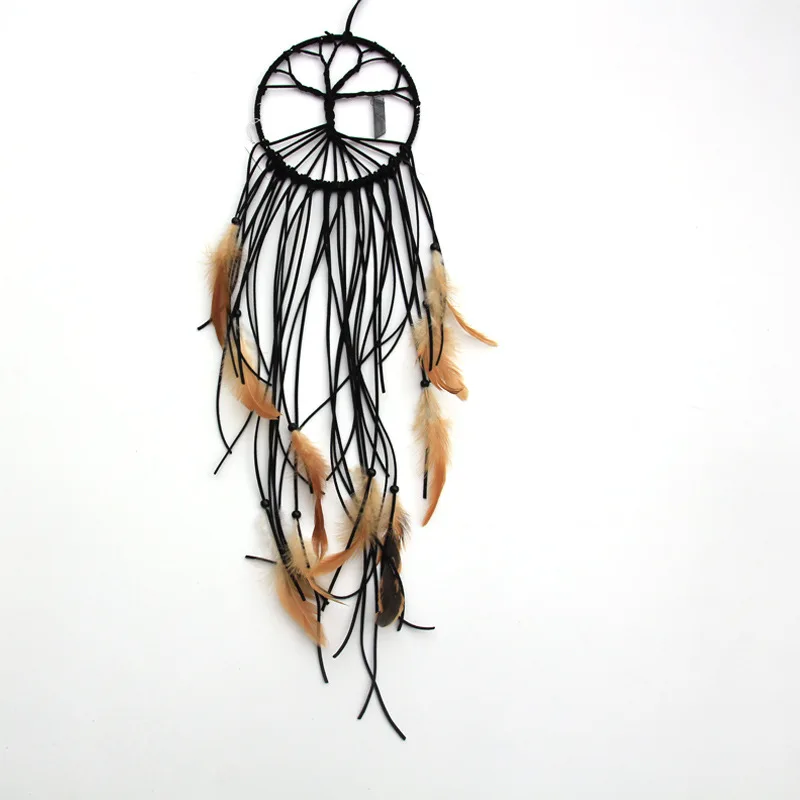 

Black Dreamcatcher DIY Hot 2019NEW Hanging Quality Ornament Birthday Valentine Handmade Wind Chime Gift Indian Pendant Lovely