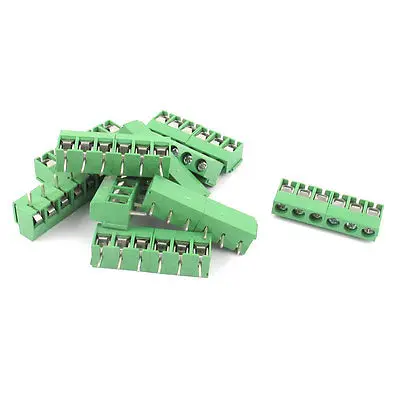 

10Pcs 6 Pin 5mm Pitch Screw Terminal Block Connector
