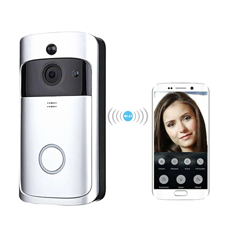 

WiFi Smart Video Doorbell HD Security Camera Wireless Intercom PIR Wide-Angle for Home GT66